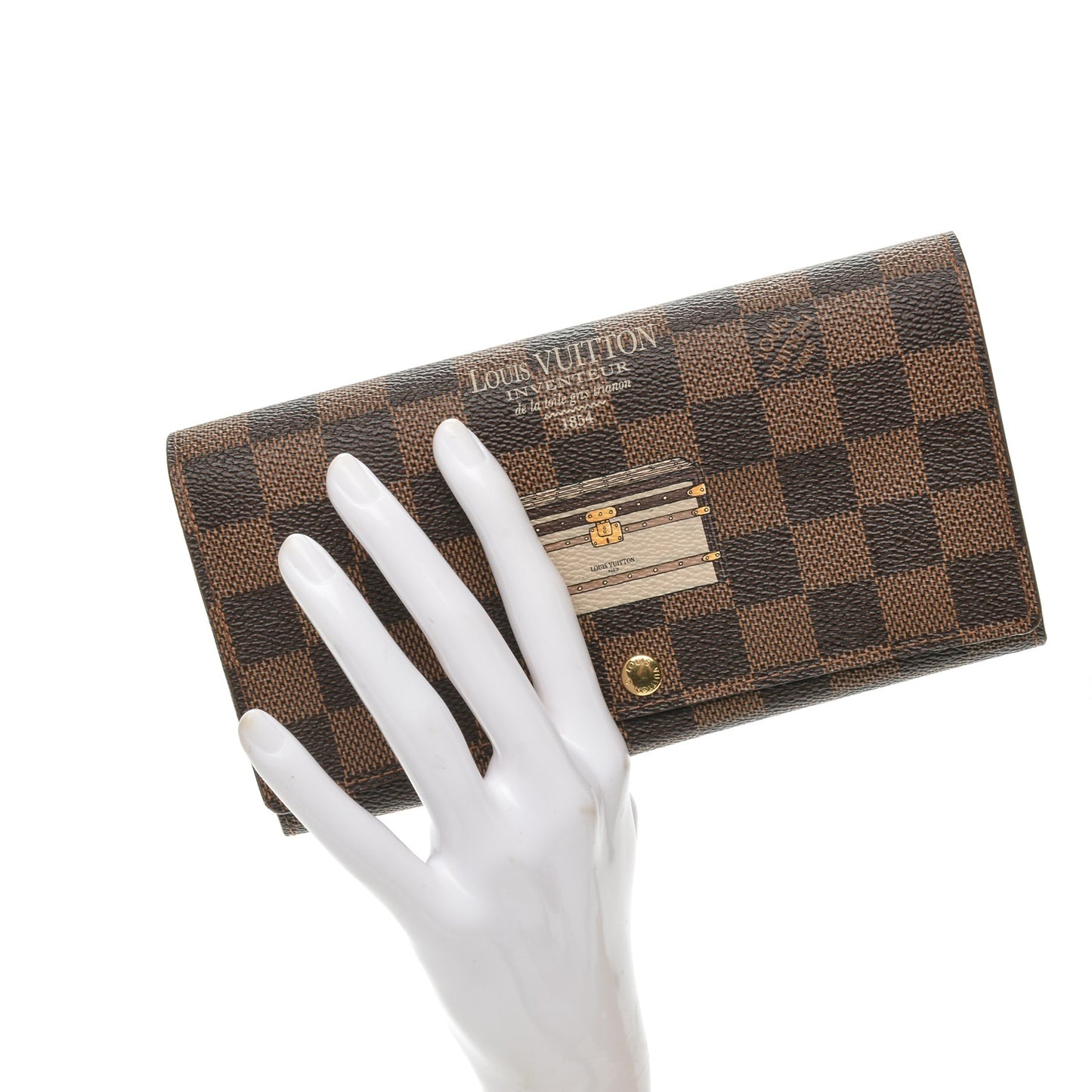 Damier Ebene Trunks and Locks Sarah Wallet