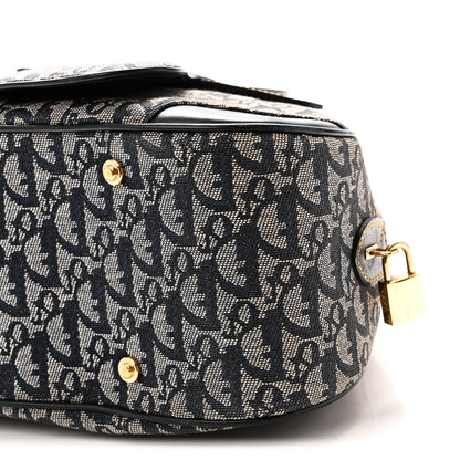 Christian Dior Monogram Mini Saddle Bowler Navy 10 of 10