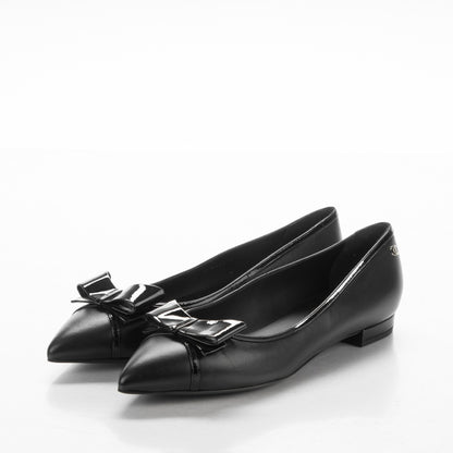 Chanel Lambskin Bow CC Flats 39.5 Black 3 of 7