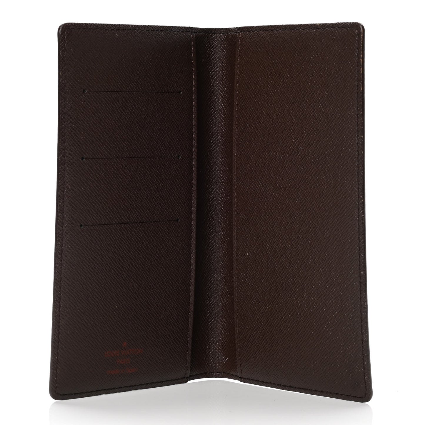 Damier Ebene Checkbook Holder Case Wallet