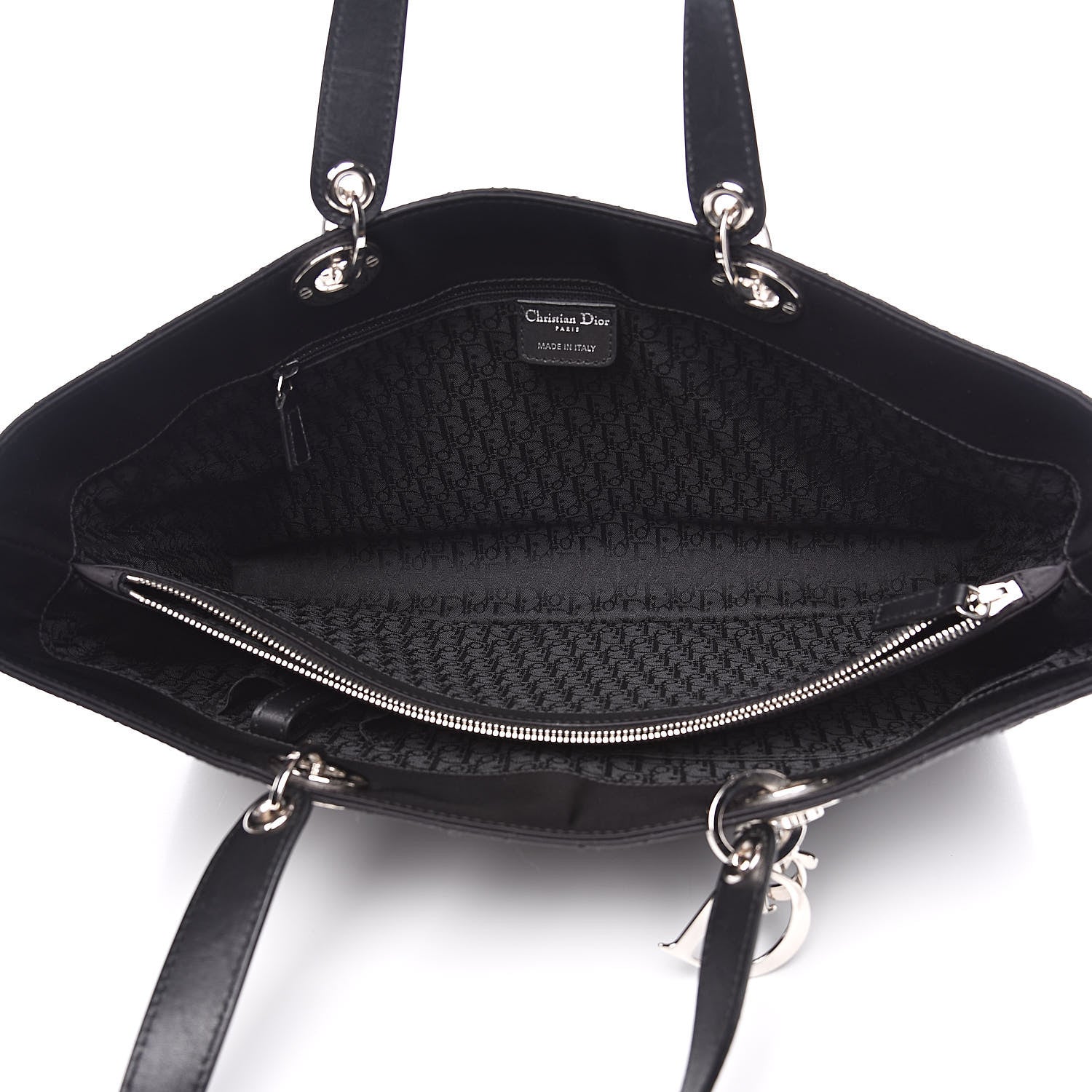 Christian Dior Nylon Cannage Tote Black 5 of 13