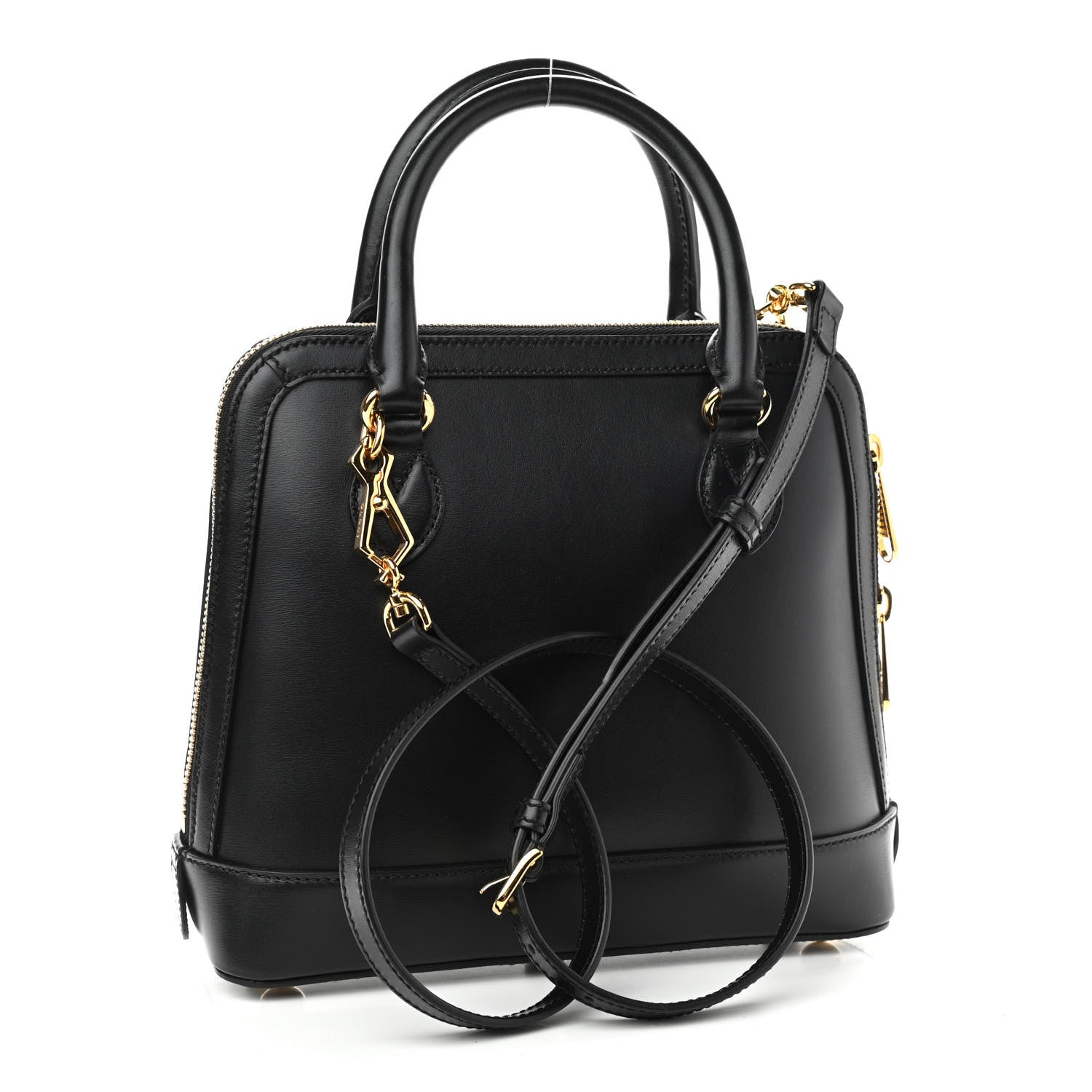 Gucci Boarded Plutone Calfskin Small Horsebit 1955 Top Handle Bag Black 3 of 10