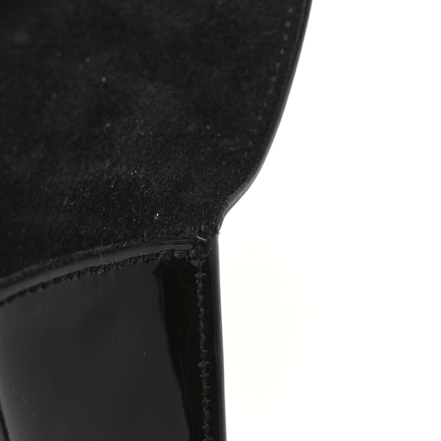 Saint Laurent Patent Cassandre Tassel Clutch Black 6 of 7