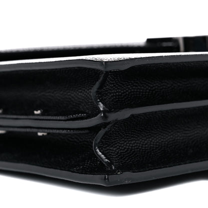 Saint Laurent Grain De Poudre Monogram Cassandra Clasp Bag Black 7 of 10