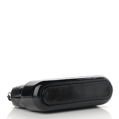 Chanel Patent Goatskin Quilted Small Gabrielle Clutch Black 4 of 13