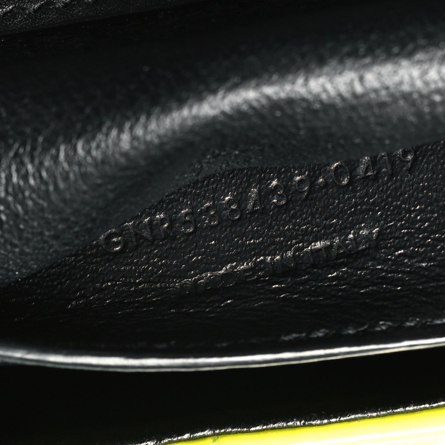Patent Matelasse Monogram Small Vicky Chain Bag Neon Yellow