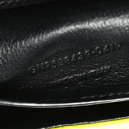 Saint Laurent Patent Matelasse Monogram Small Vicky Chain Bag Neon Yellow 7 of 12