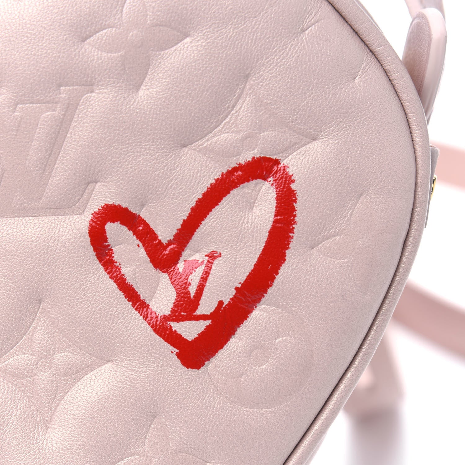 Louis Vuitton Lambskin Embossed Monogram Fall In Love Sac Coeur Light Pink 5 of 5