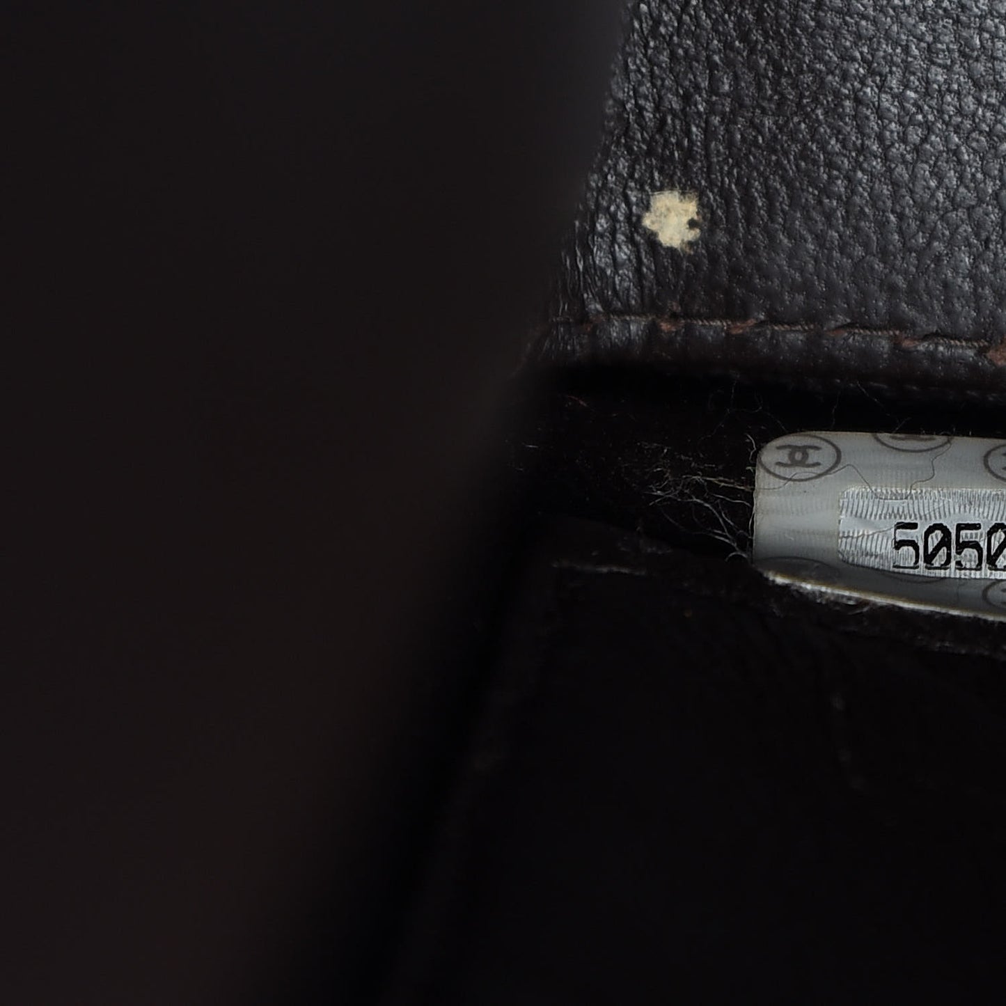 Calfskin Stitched CC Tote Dark Brown