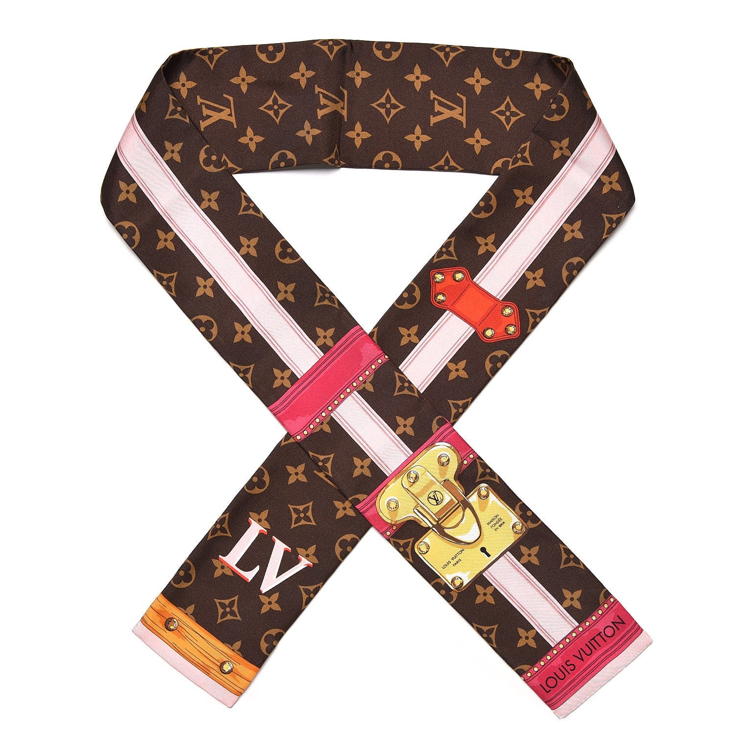 Louis Vuitton Silk Monogram Summer Trunks Bandeau Brown 1 of 7