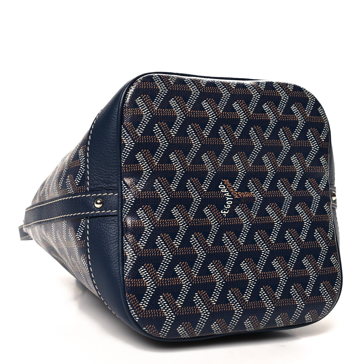 Goyardine Petit Flot Bucket Bag PM Navy