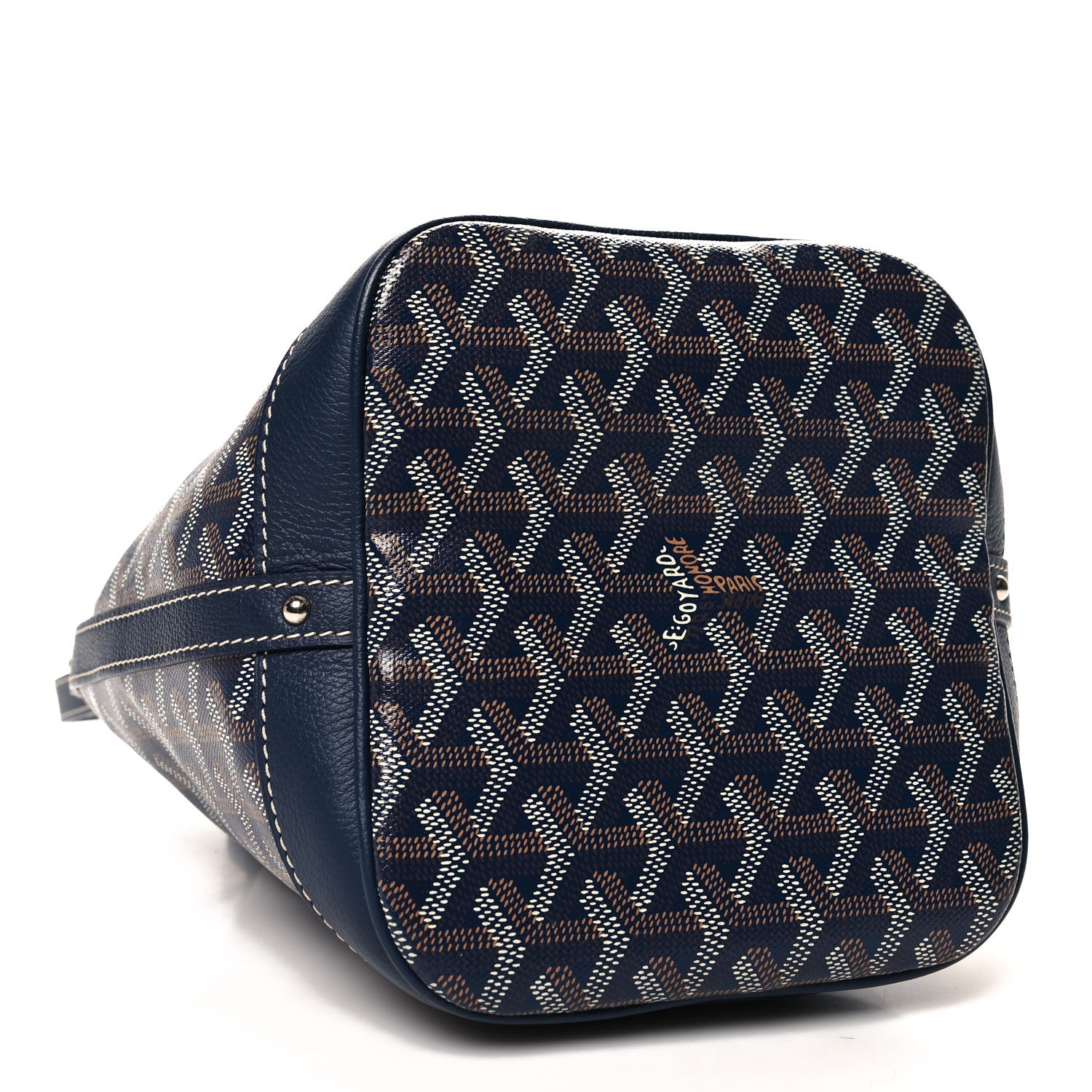 Goyard Goyardine Petit Flot Bucket Bag PM Navy 4 of 9