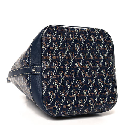 Goyard Goyardine Petit Flot Bucket Bag PM Navy 4 of 9
