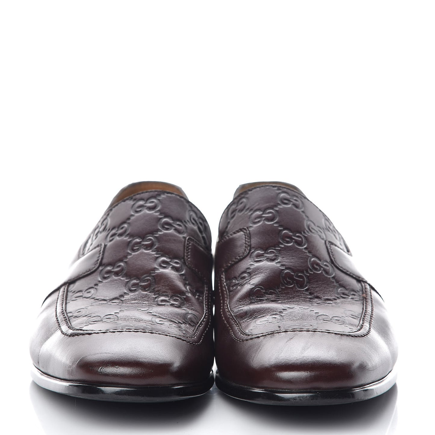Guccissima Calfskin Mens Venetian Loafers 10.5 Brown