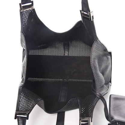 Gucci Perforated Calfskin Jackie O Hobo Black 6 of 13