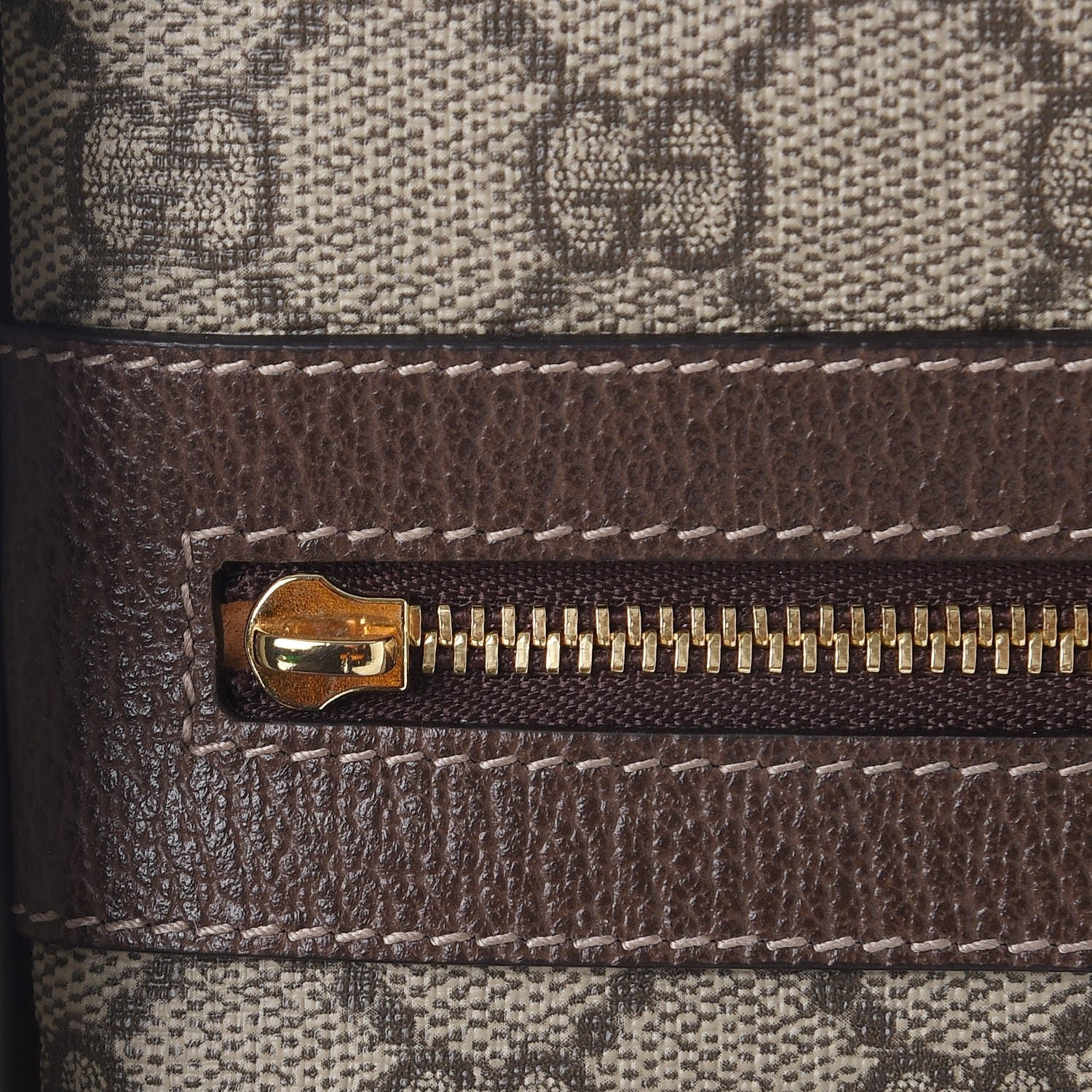 Gucci GG Supreme Monogram Large Ophidia Pouch Clutch Brown 10 of 11
