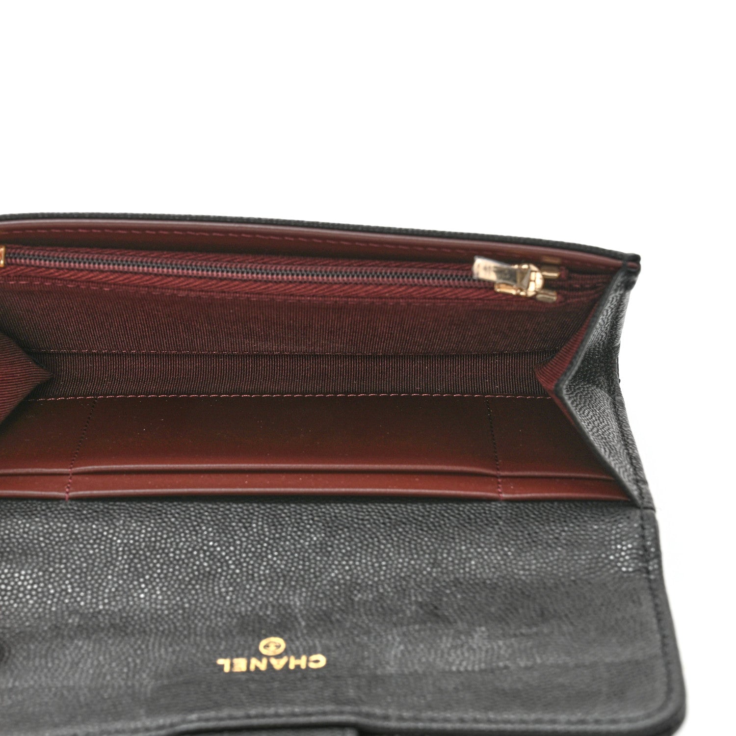 Chanel Caviar Quilted Medium Gusset Flap Wallet Black 5 of 11