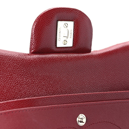 Chanel Caviar Quilted Jumbo Double Flap Burgundy 7 of 11