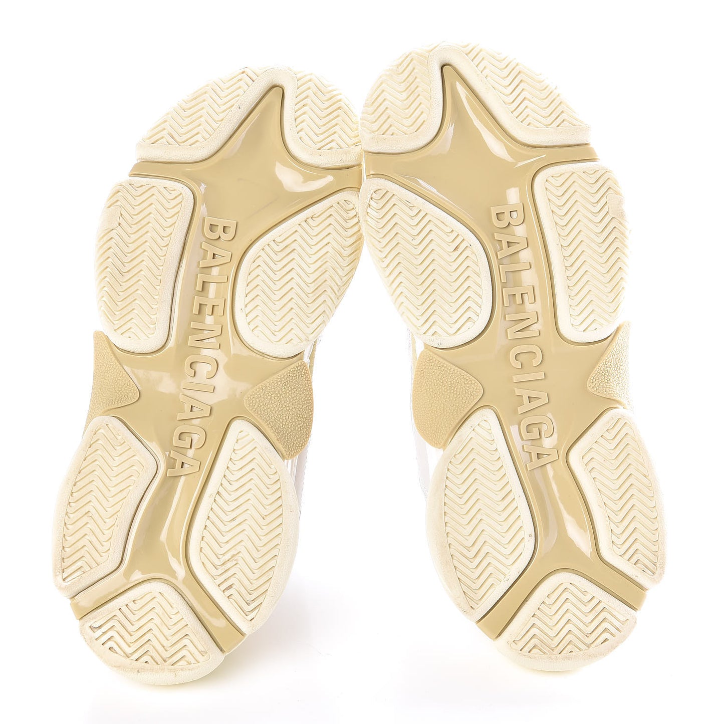 Fabric Mesh Womens Triple S Sneakers 37 White