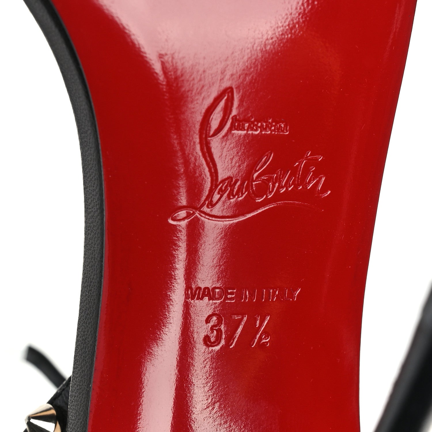 Christian Louboutin Kid Spiked So Me 100 Sandals 37.5 Black 6 of 8