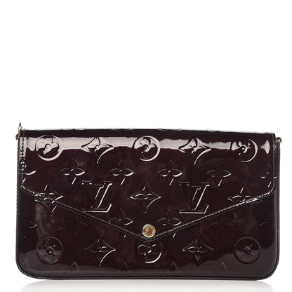 Louis Vuitton Vernis Pochette Felicie Chain Wallet Amarante 1 of 9