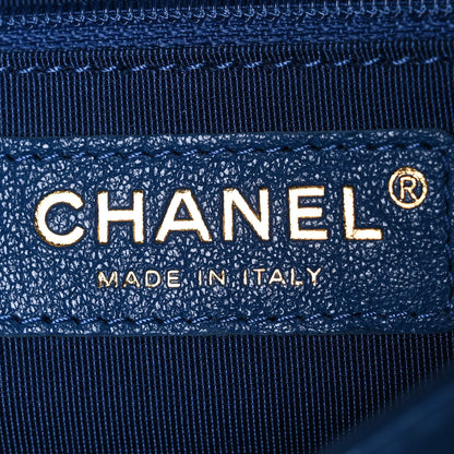 Chanel Goatskin Quilted Coco Curve Flap Messenger Flap Blue 6 of 10