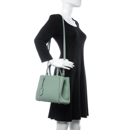 Fendi Vitello Elite Flamingo Petite 2Jours Tote Menta 2 of 8