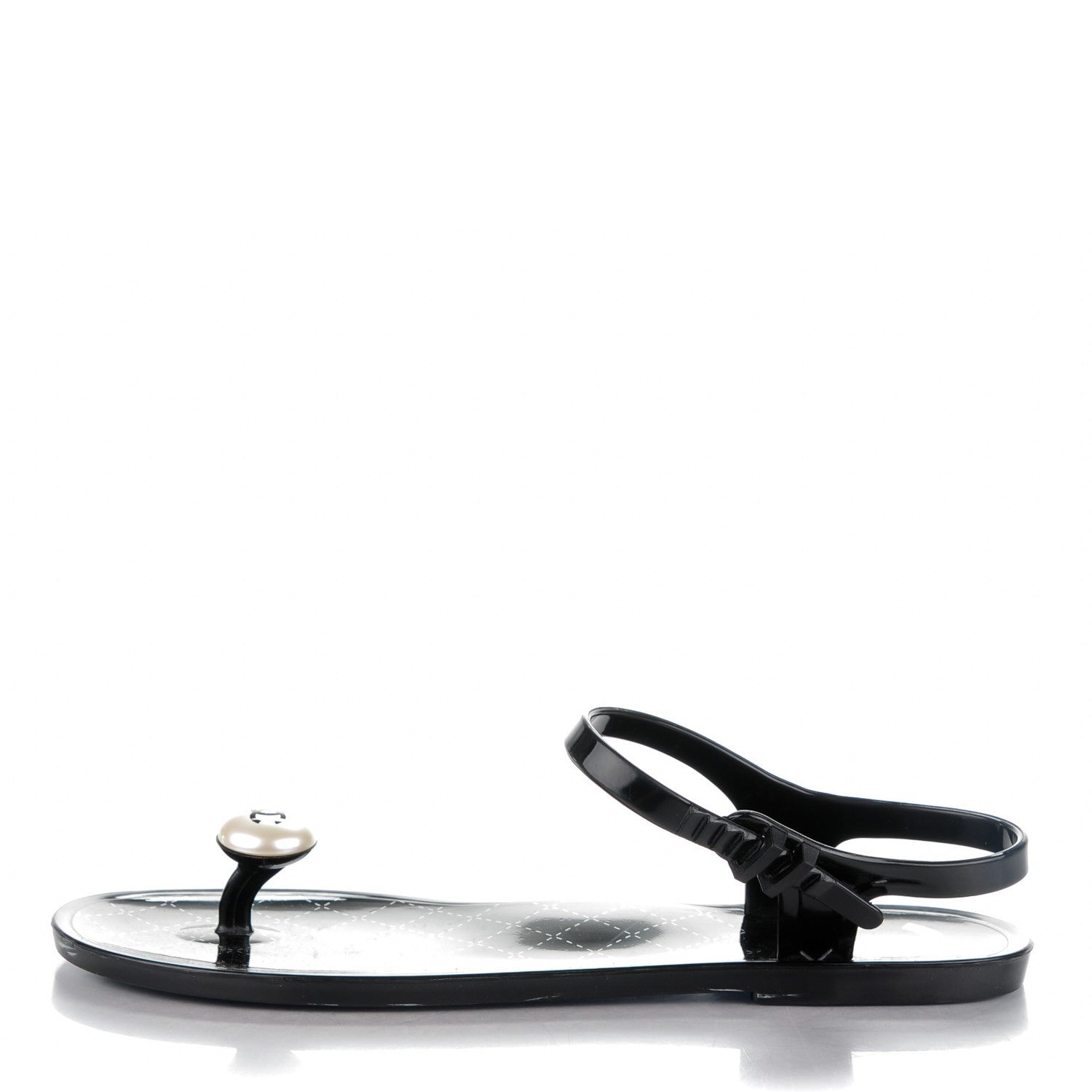 Chanel PVC CC Pearl Thong Sandals 41 1 of 8