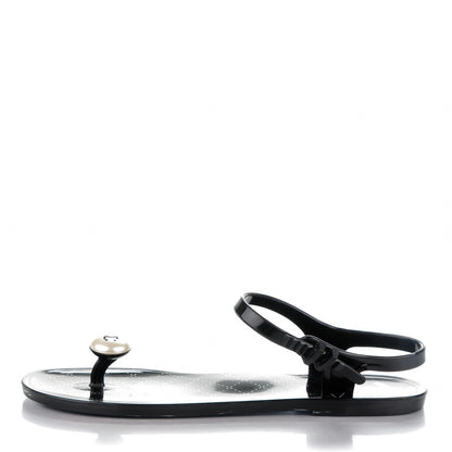 Chanel PVC CC Pearl Thong Sandals 41 1 of 8