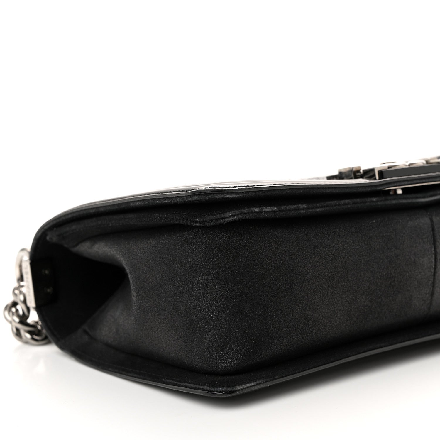 Chanel Patent Iridescent Calfskin Sequin Medium Boy Flap Bag Black 9 of 10