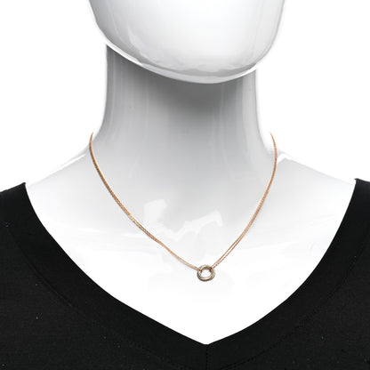 Cartier 18K Pink Yellow White Gold Trinity Double Chain Pendant Necklace 2 of 4