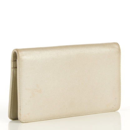 Chanel Caviar Sevruga Yen Wallet Beige 3 of 8