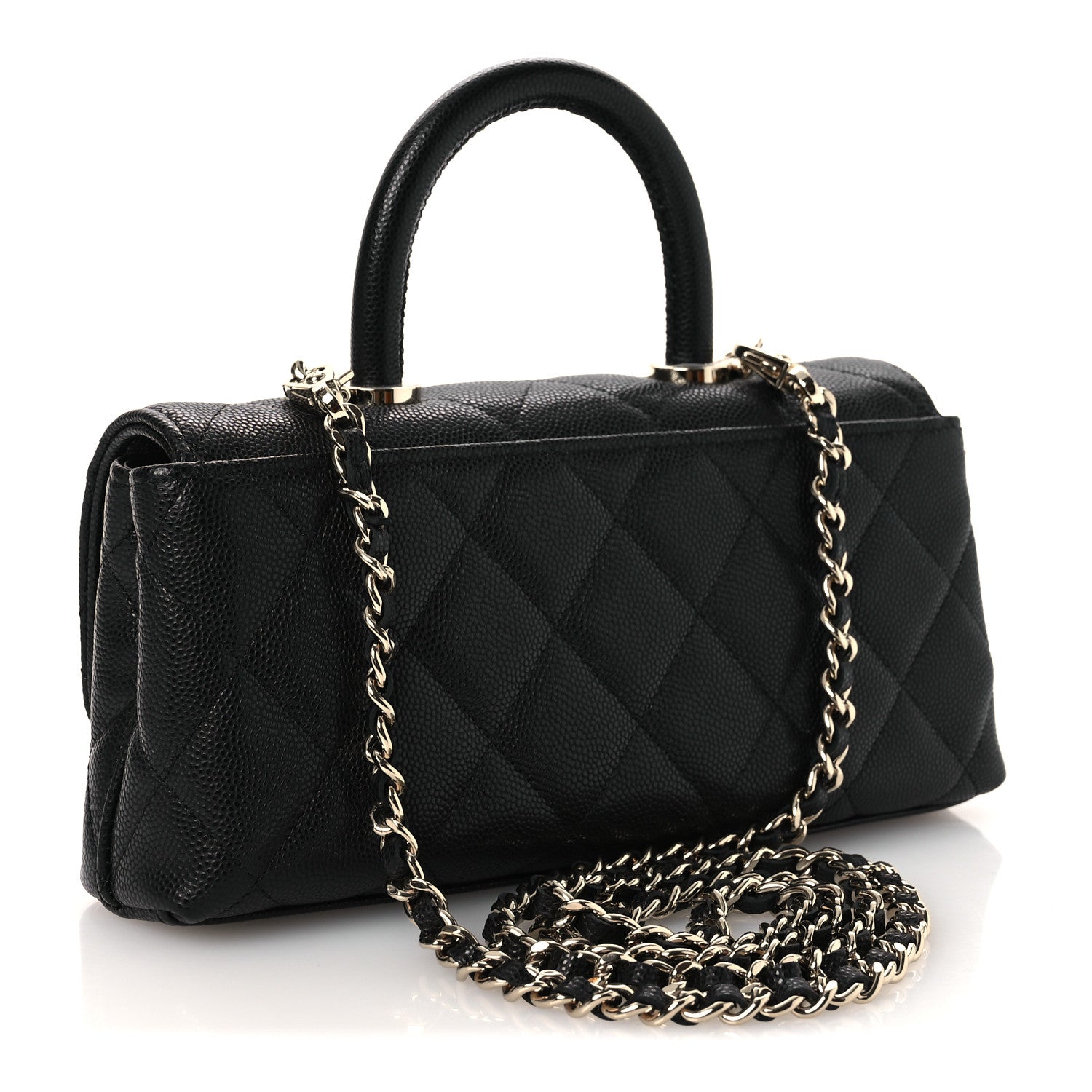 Chanel Caviar Quilted Maxi East West Coco Handle Flap Black 3 of 13