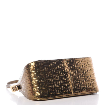 Fendi Vitello Mirror FF Embossed Mini Mama Baguette Oro Ambrato 4 of 11