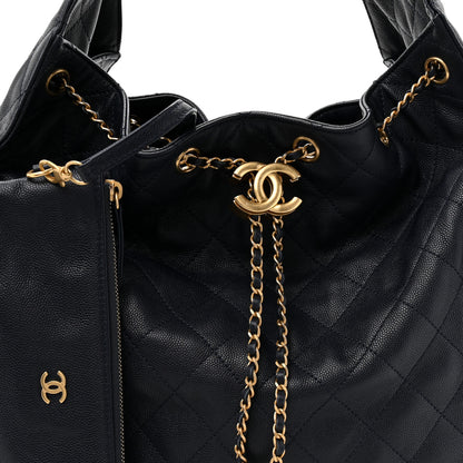 Chanel Caviar Quilted Medium Chanel 25 Handbag Dark Navy 9 of 14