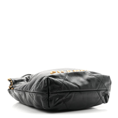 Chanel Shiny Calfskin Quilted Mini Chanel 22 Black 4 of 10