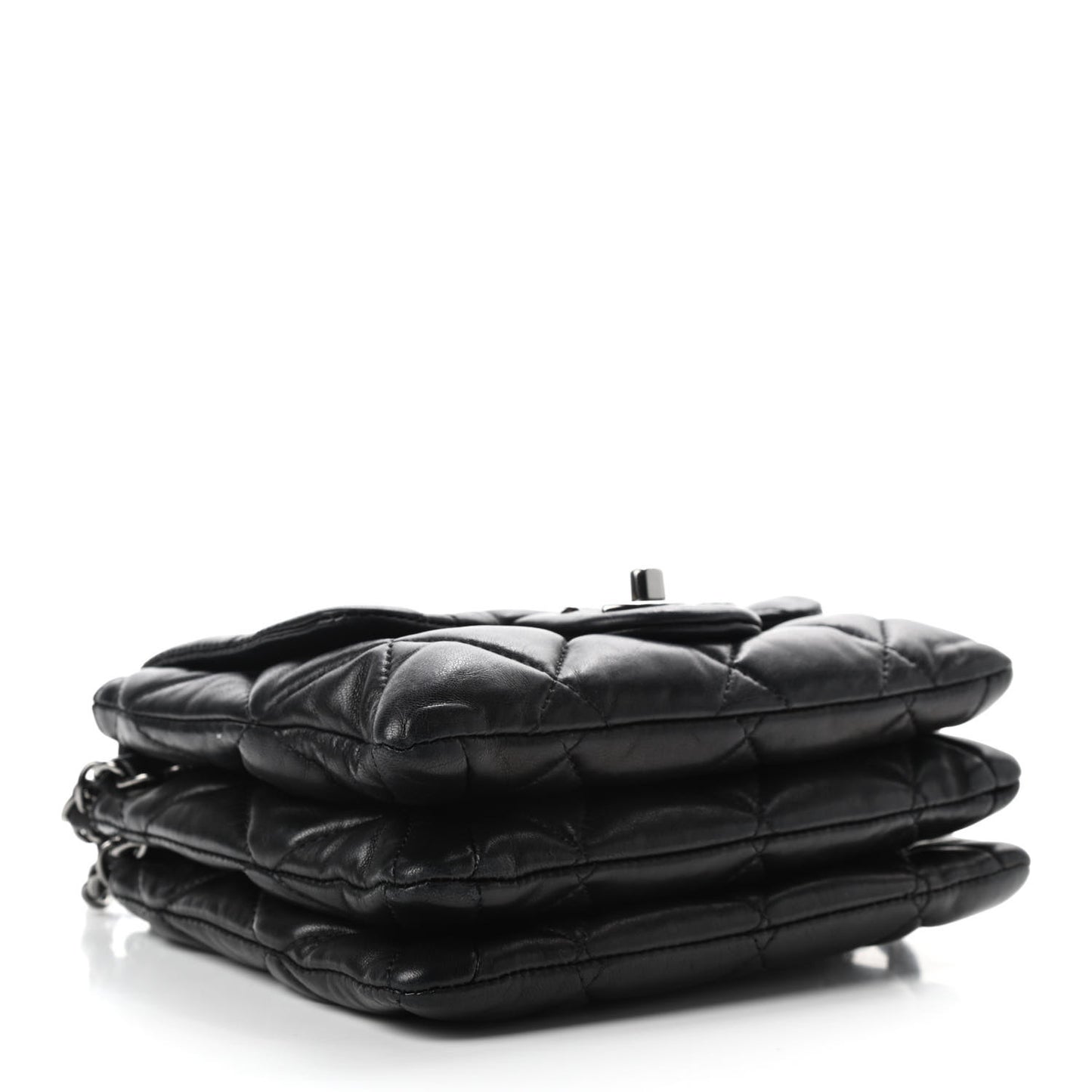 Lambskin Quilted Mini Chanel 3 Flap Black