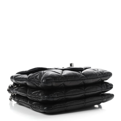 Chanel Lambskin Quilted Mini Chanel 3 Flap Black 4 of 9
