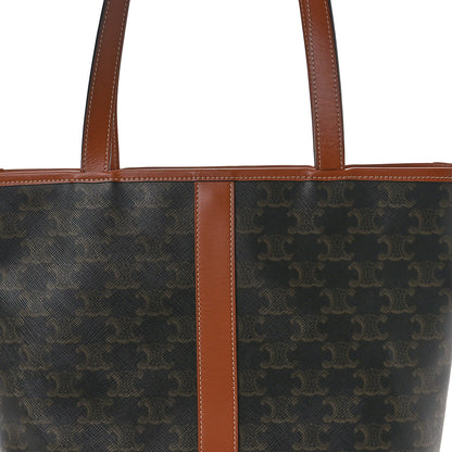Celine Triomphe Canvas Calfskin Small Cabas Bag Tan 7 of 9