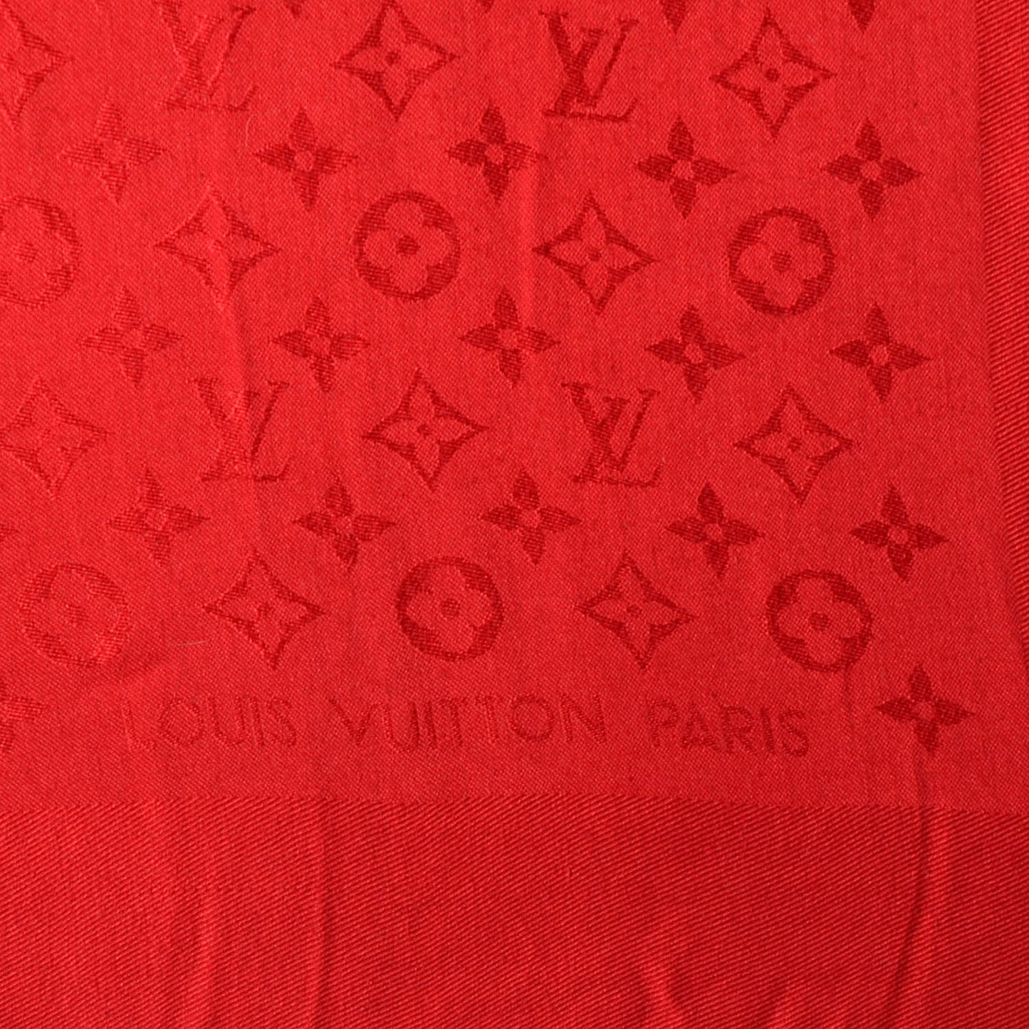 Silk Wool Monogram Shawl Pomme D'Amour