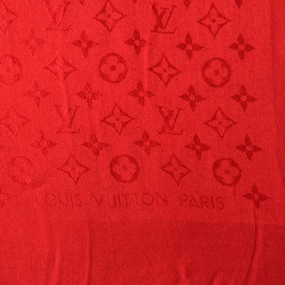 Louis Vuitton Silk Wool Monogram Shawl Pomme D'Amour 1 of 5