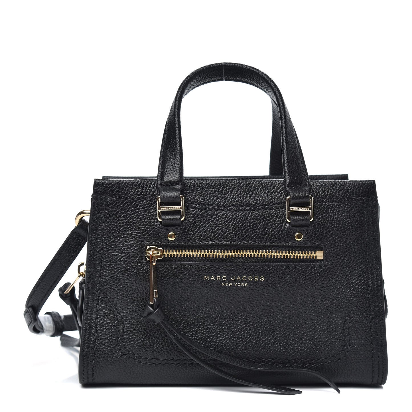 Textured Calfskin Mini Cruiser Convertible Satchel Black