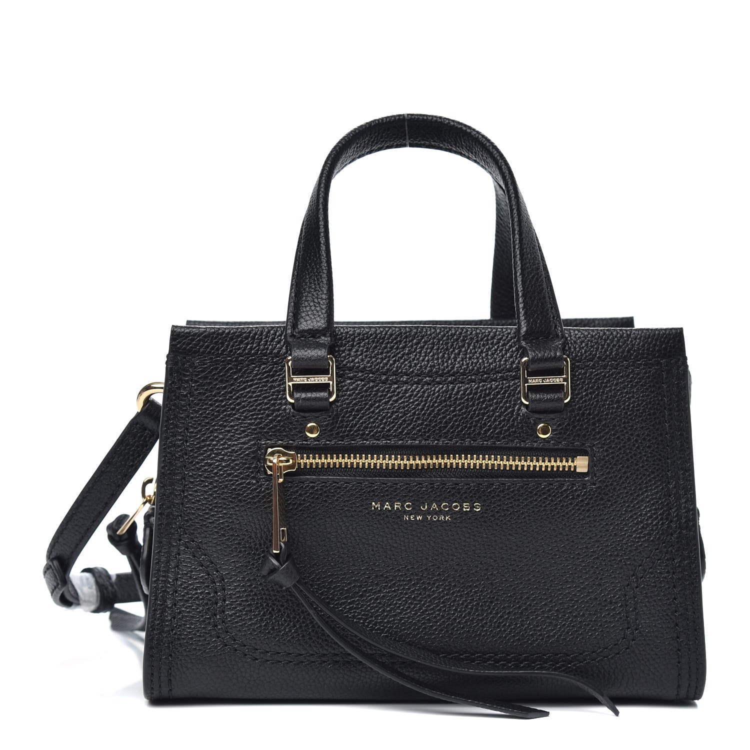 Marc Jacobs Textured Calfskin Mini Cruiser Convertible Satchel Black 1 of 8