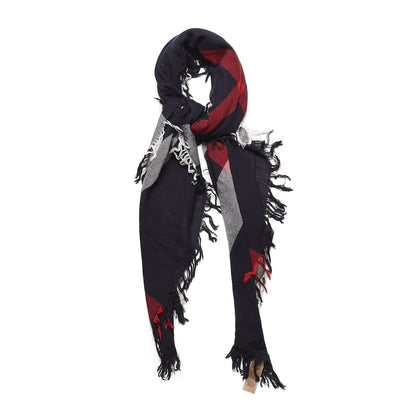 Burberry Merino Wool House Check Scarf Navy 1 of 5