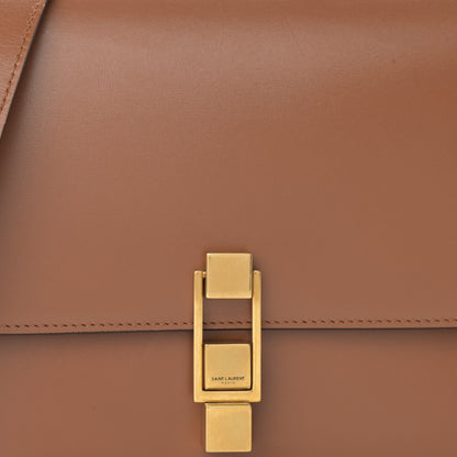 Saint Laurent Smooth Calfskin Carre Satchel Brown 7 of 9