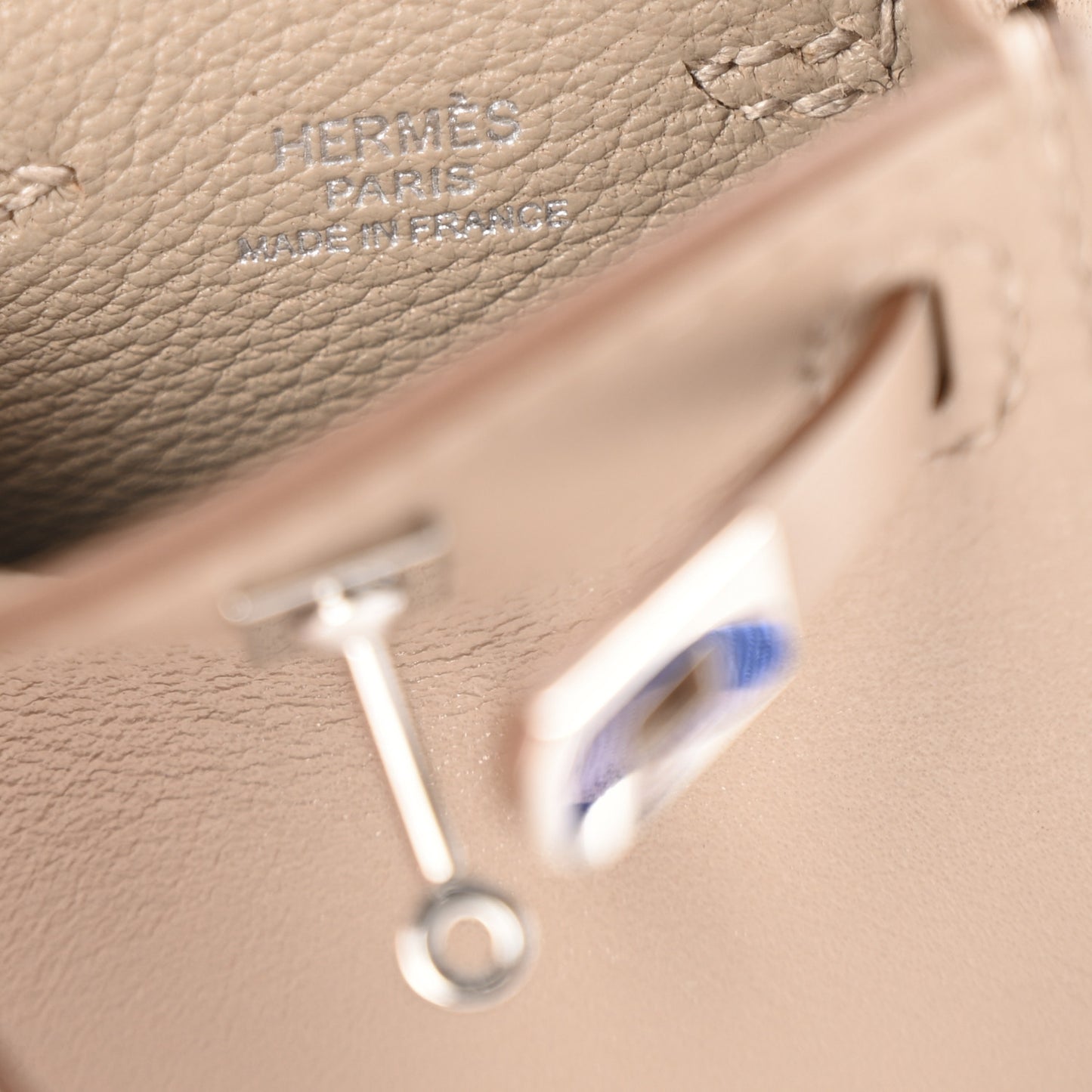 Tadelakt Mini Kelly Twilly Bag Charm Argile