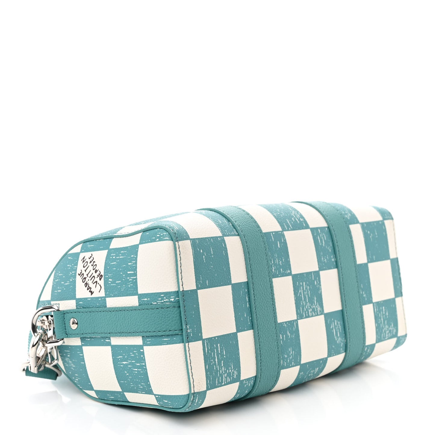 Calfskin Damier City Keepall Teal