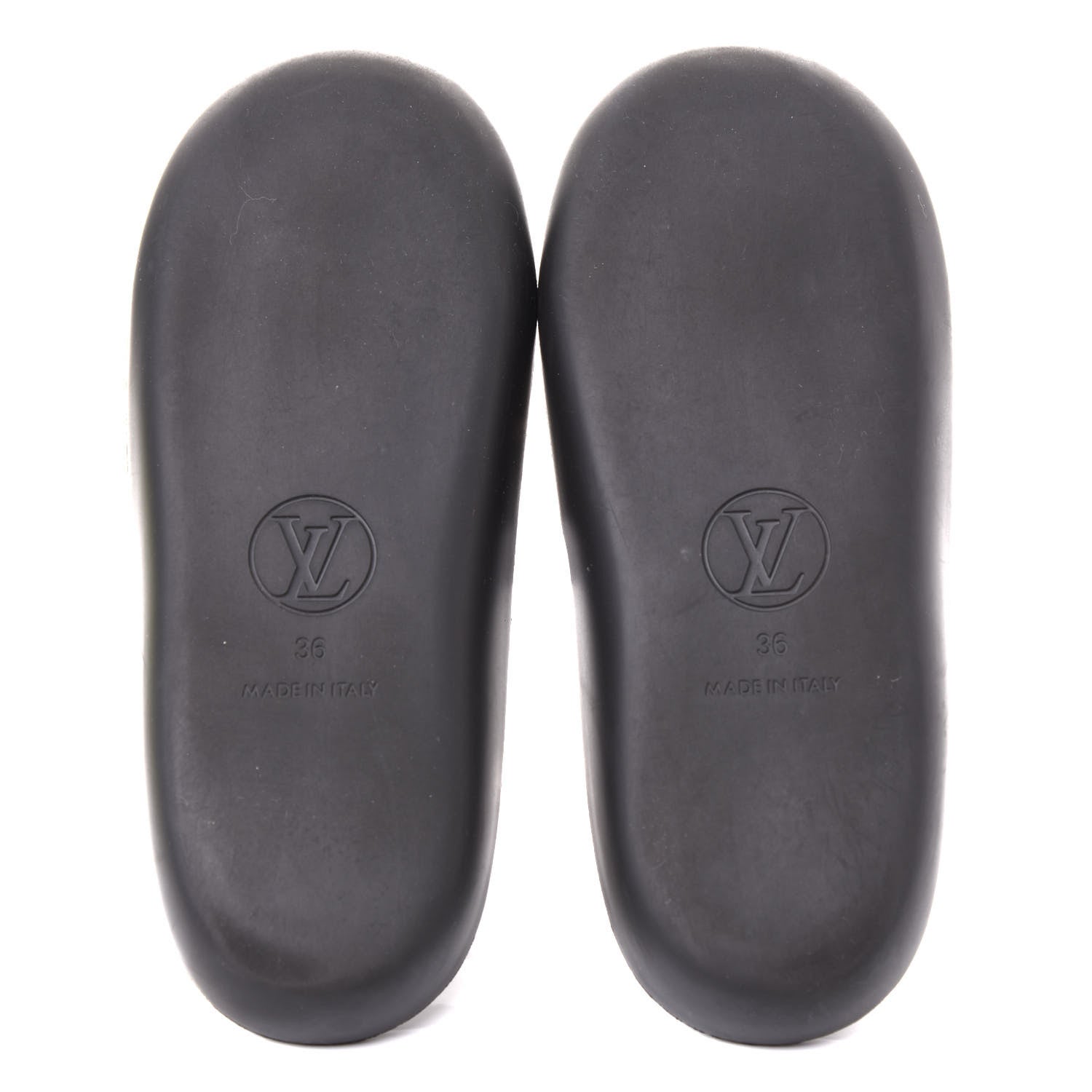 Louis Vuitton Metallic Calfskin Monogram Logo Sunbath Slide Sandals 36 5 of 9