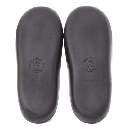 Louis Vuitton Metallic Calfskin Monogram Logo Sunbath Slide Sandals 36 5 of 9
