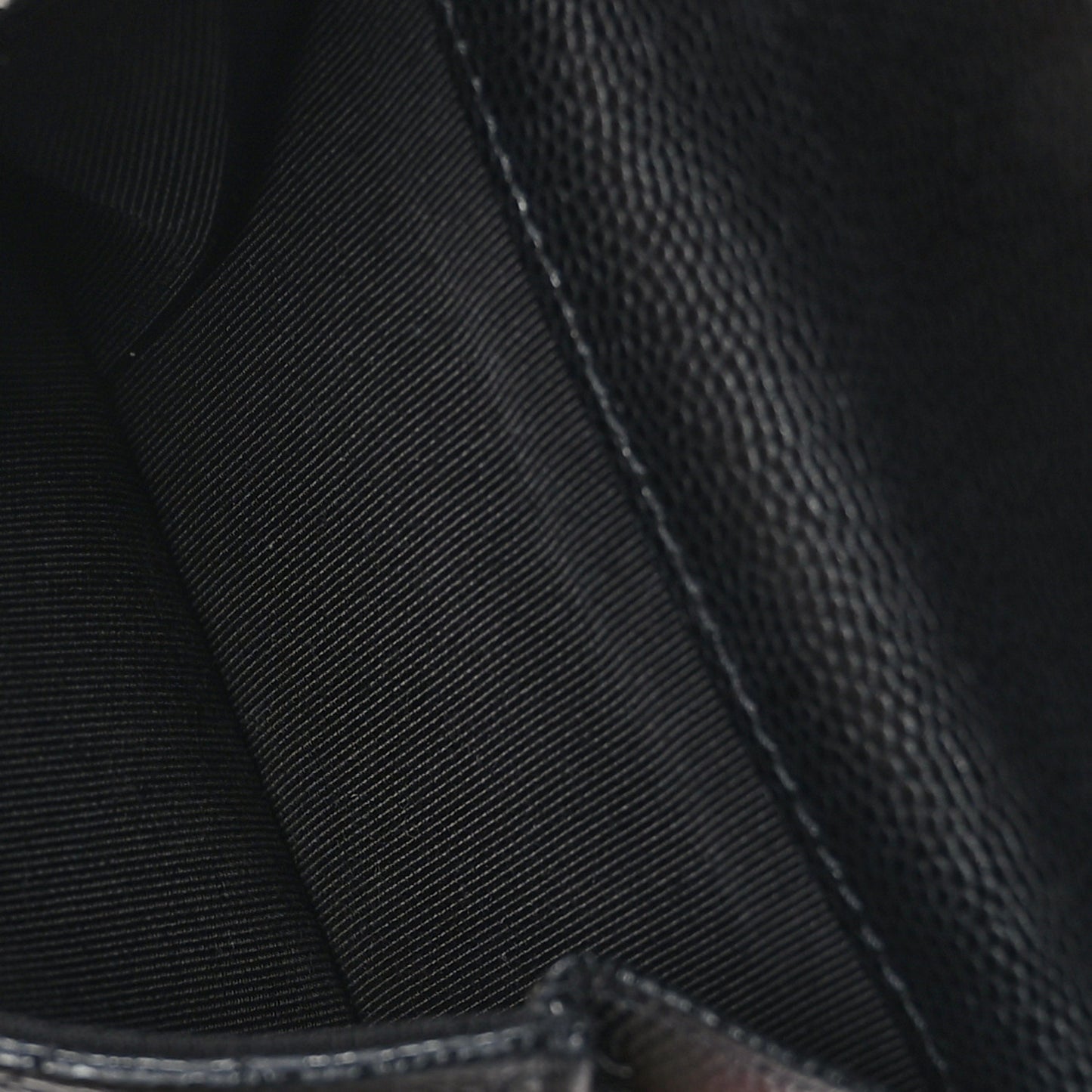Caviar Quilted Double Flap Wallet Black